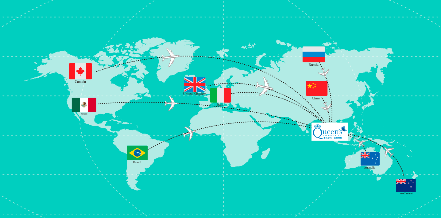 Aesthetic clinic overseas customers. Customers come from overseas to Queen's Avenue Clinic for aesthetic treatments